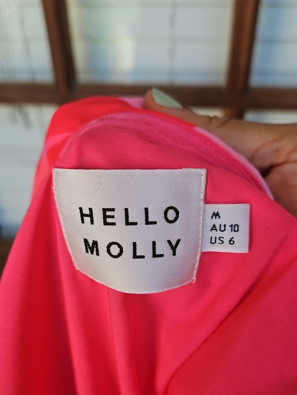 Hello Molly Too Glam to Give A D* Asymmetrical Strapless Mini Dress Sz 6 Pink - Picture 4 of 5